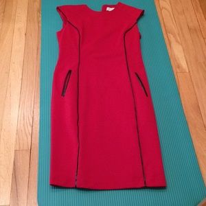 Classy red dress knee length